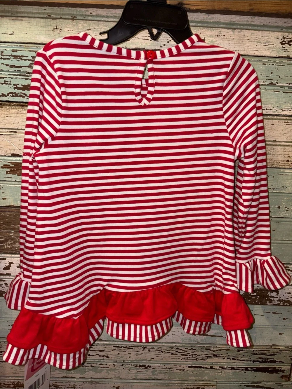 Rare Editions Red and White Striped Dress